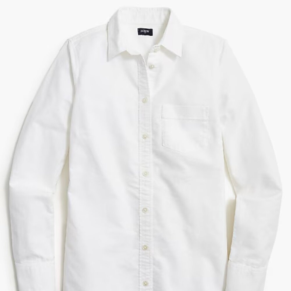 J.Crew Factory White Button-up oxford shirt in signature fit Size XS